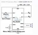 應用電路簡單的OTP語音芯片原理圖接線資料(AC3030)